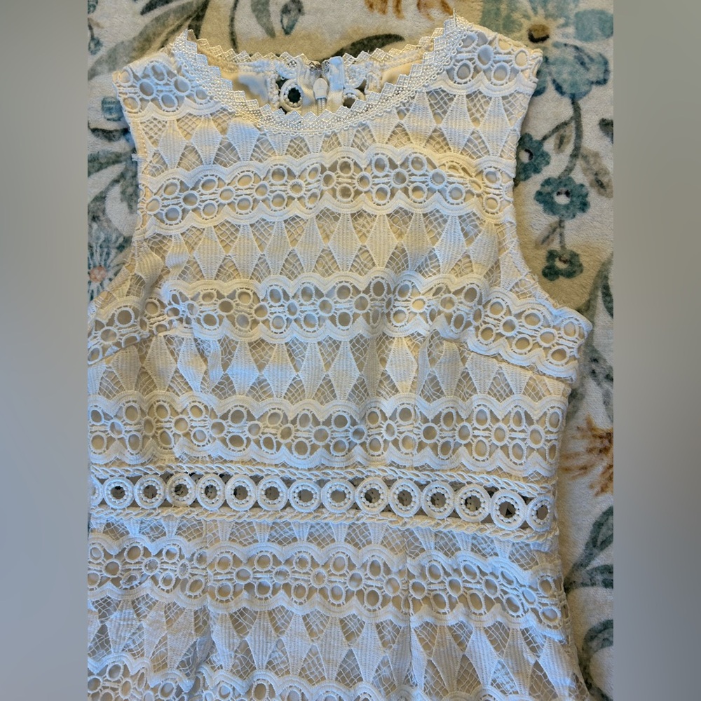 Lulus Kenna White Crochet Lace Sleeveless Bodycon Dress - Picture 9 of 15